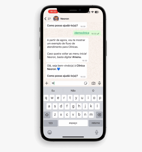 imagem que mostra o bot da neoron em ação